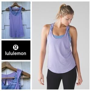 Lululemon Ready & Go Tank Top Medium Support Built-In Bra Luxtreme‎ Size 6